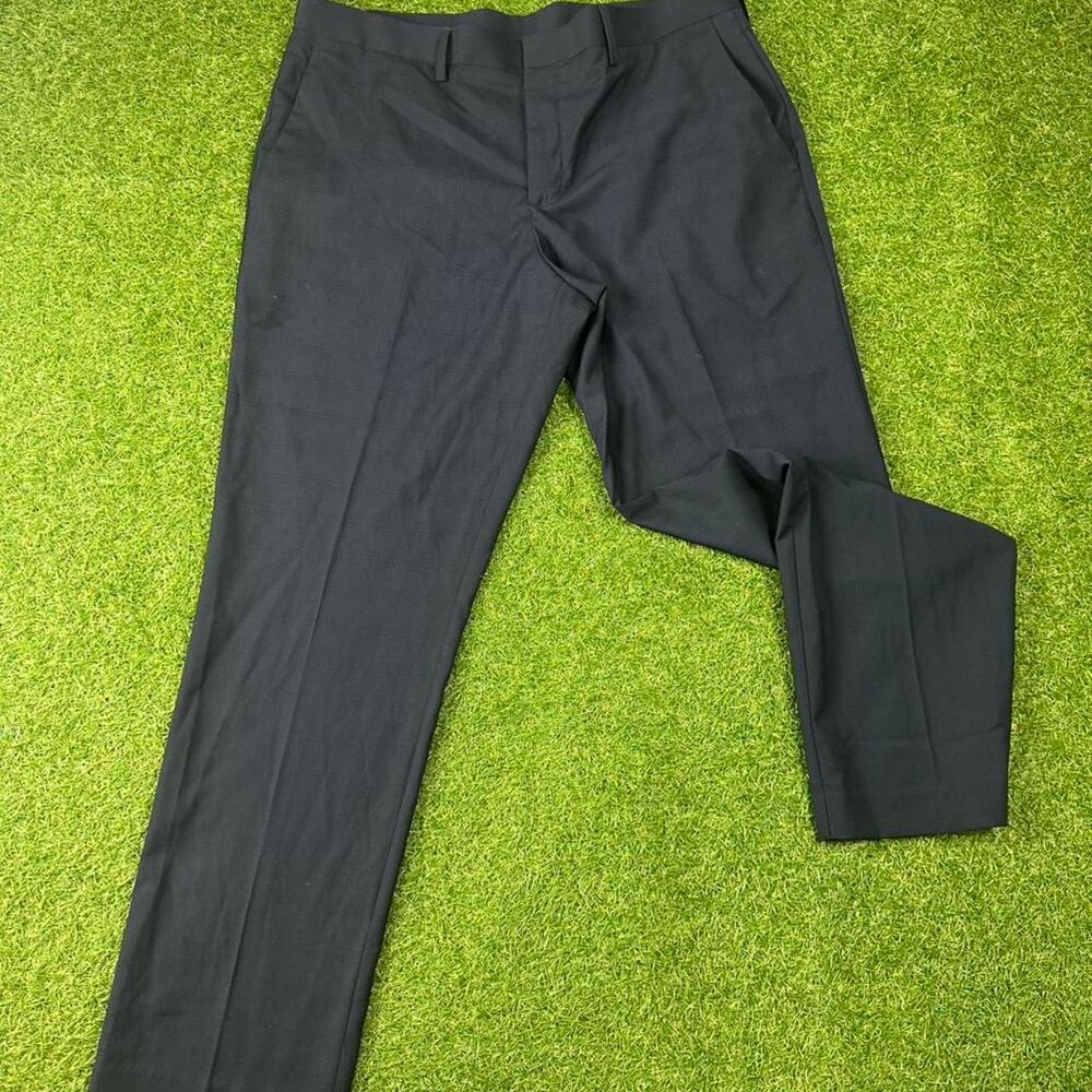 Unbranded Men's Navy and Blue Tailored-trousers